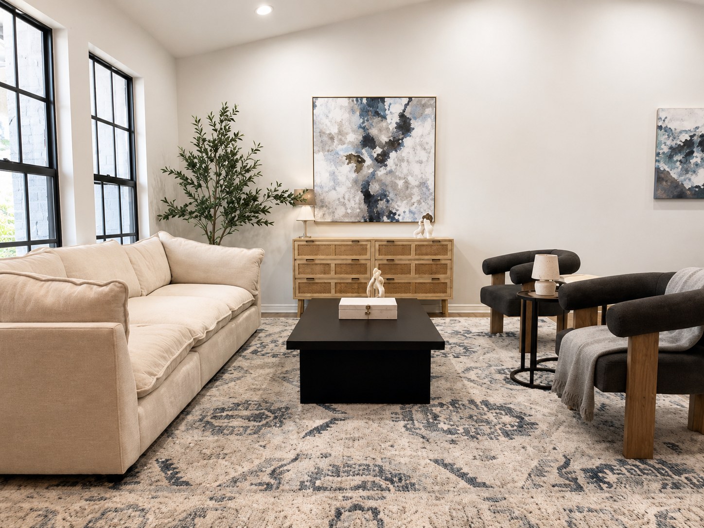 Beautifully staged living room